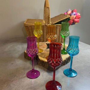 Colored Crystal Glass Set