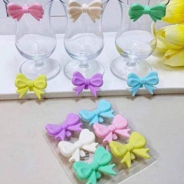 silicone glass markers - bow