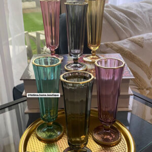 Colored Crystal Glass Set